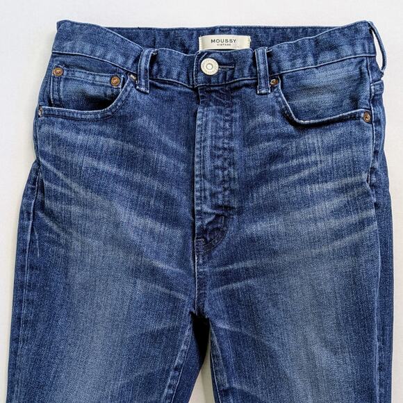 Moussy Vintage Skinny Jeans 27* High Rise Blue Denim Stretch Japanese - Picture 3 of 9